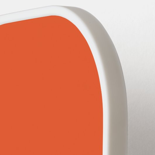 Heldere massieve Oranje achtergrond Pickleball Paddle (Links Detail)