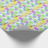 Heldere meerkleurige testbuizen cadeaupapier (Hoek)