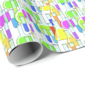 Heldere meerkleurige testbuizen cadeaupapier (Rol Hoek)