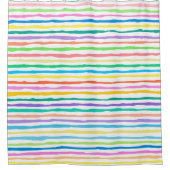 Heldere, met de hand getrokken lijnen douchegordijn (Voorkant)