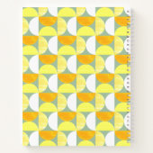 Heldere Mid Century Modern Abstracte halve cirkels Notitieboek (Achterkant)