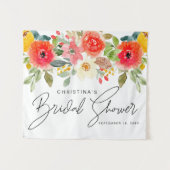 Heldere Midzomer Bloemrijke Bruids-Shower Wandkleed (Voorkant (horizontaal))