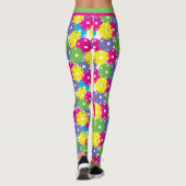 Heldere mix van Pickleballs (kleine tegel grootte) Leggings (Achterkant)