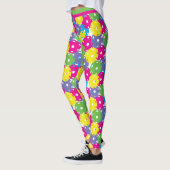 Heldere mix van Pickleballs (kleine tegel grootte) Leggings (Links)