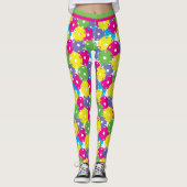 Heldere mix van Pickleballs (kleine tegel grootte) Leggings (Voorkant)