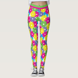 Heldere mix van Pickleballs (kleine tegel grootte) Leggings