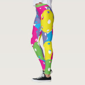 Heldere mix van Pickleballs (XL tegel maat) Leggings (Links)