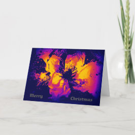 Heldere, moderne Kerstkaart met thermische kleuren Feestdagen Kaart