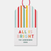 Heldere moderne minimale eenvoudige familie kerst cadeaulabel (Voorkant)