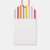 Heldere moderne minimale eenvoudige familie kerst cadeaulabel (Achterkant)