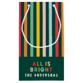 Heldere moderne minimale eenvoudige familie kerst klein cadeauzakje (Achterkant)