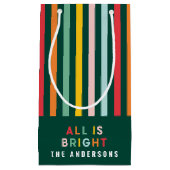 Heldere moderne minimale eenvoudige familie kerst klein cadeauzakje (Voorkant)