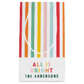 Heldere moderne minimale eenvoudige familie kerst klein cadeauzakje (Voorkant)