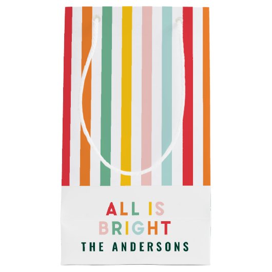 Heldere moderne minimale eenvoudige familie kerst klein cadeauzakje (Voorkant)