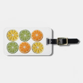 Heldere moderne minimale verse hakvruchten plakjes bagagelabel (Voorkant horizontaal)
