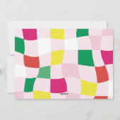 Heldere moderne, veelkleurige cirkelfoto Happy Feestdagenkaart (Achterkant)