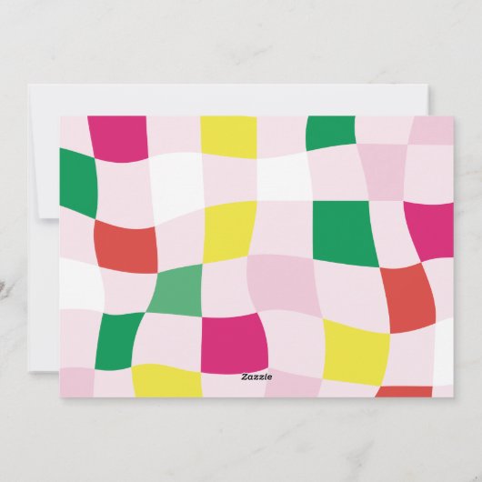 Heldere moderne, veelkleurige cirkelfoto Happy Feestdagenkaart (Achterkant)