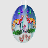 Heldere  Moderne Zijden Windhound Ornament (voorkant)