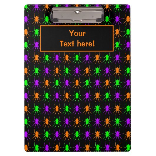 Heldere multi-spiers op zwart klembord (Voorkant)