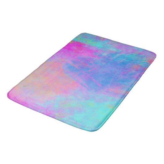 Heldere Multicolor Splashes Badmat (Gekanteld)