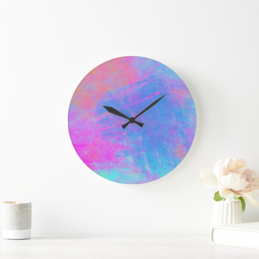 Heldere Multicolor Splashes Grote Klok (Huis)