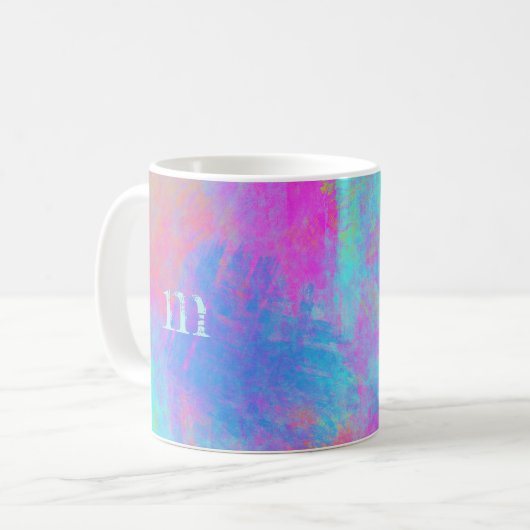 Heldere Multicolor Splashes Koffiemok (Voorkant links)