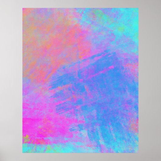 Heldere Multicolor Splashes Poster (Voorkant)