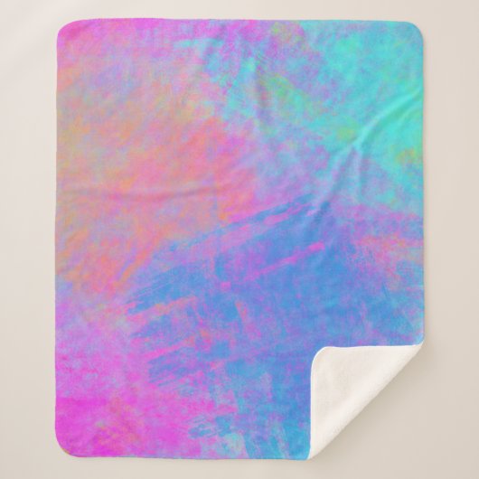 Heldere Multicolor Splashes Sherpa Deken (Voorkant)