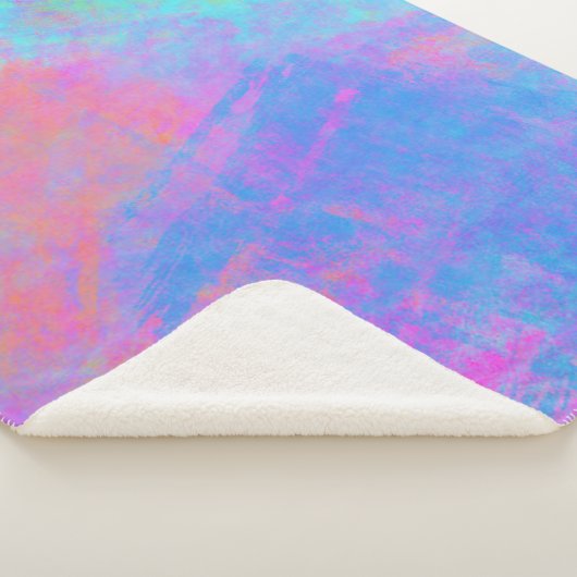 Heldere Multicolor Splashes Sherpa Deken (3/4)