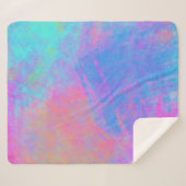 Heldere Multicolor Splashes Sherpa Deken (Voorkant (horizontaal))