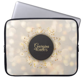 Heldere Muzieknoten en laptophoes met aangepaste n Laptop Sleeve