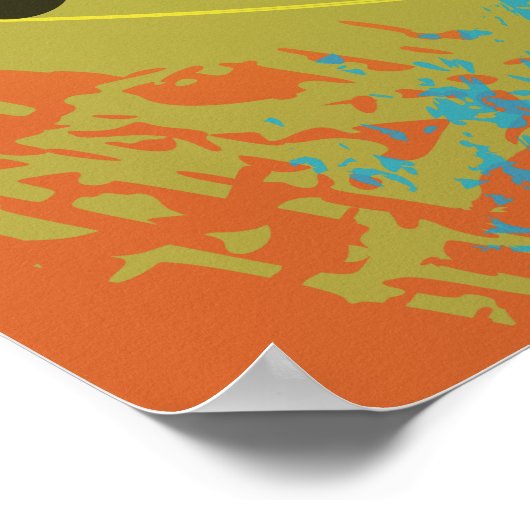 Heldere Muzieknoten op de explosie van kleur Poster (Hoek)