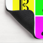 heldere muzieksymbolen muismat (Hoek)