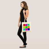heldere muzieksymbolen tote bag (Voorkant (model))