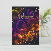 Heldere mythische lenzen veroorzaken een zeepbel i kaart (Staand voorkant)