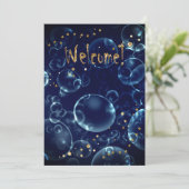 Heldere mythische lenzen veroorzaken een zeepbel i kaart (Staand voorkant)