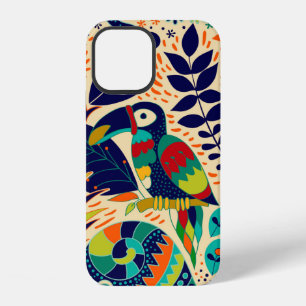 Heldere naadloze patroon. Gele bloemige achtergron iPhone 12 Hoesje