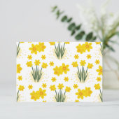 Heldere narcissen, naadloos patroon bedankkaart (Staand voorkant)