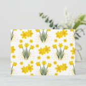 Heldere narcissen, naadloos patroon kaart (Staand voorkant)