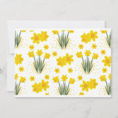 Heldere narcissen, naadloos patroon kaart (Achterkant)