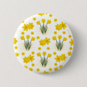 Heldere narcissen, naadloos patroon ronde button 5,7 cm (Voorkant)