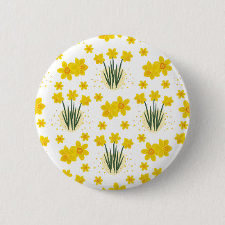 Heldere narcissen, naadloos patroon ronde button 5,7 cm