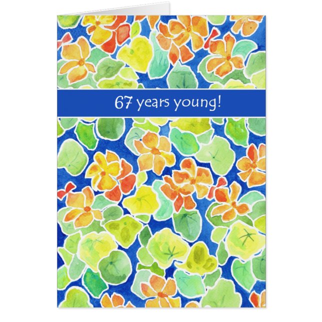 Heldere Nasturtia Floral Aangepast voorjaar (Voorkant)