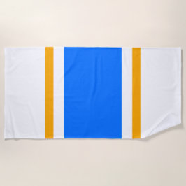 Heldere Nautical Blue White Vacation Stripes Strandlaken