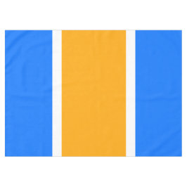 Heldere Nautical Yellow Blue Summer Stripes Tafelkleed
