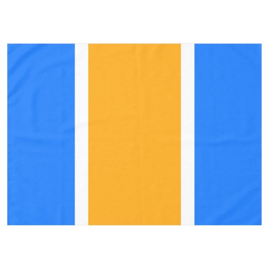 Heldere Nautical Yellow Blue Summer Stripes Tafelkleed (Voorkant (Horizontaal))