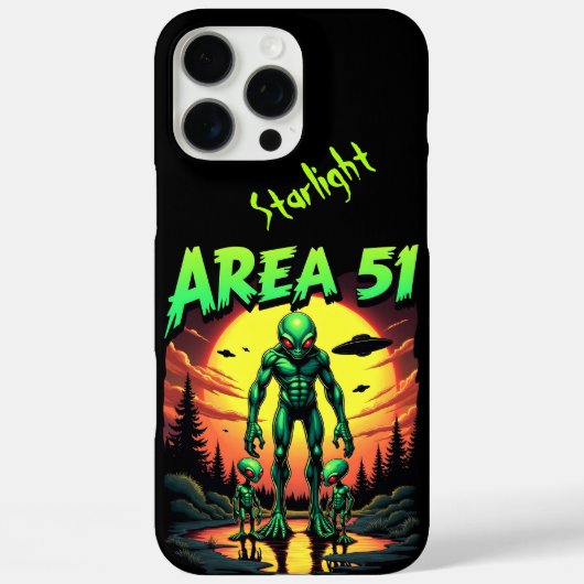 Heldere Neon Aliens Watch Area 51 Case-Mate iPhone Case (Achterkant)