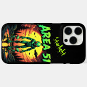 Heldere Neon Aliens Watch Area 51 Case-Mate iPhone Case (Achterkant (horizontaal))