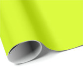 Heldere Neon Geel Groen Chartreuse Effen Kleur Cadeaupapier (Rol Hoek)