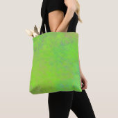 Heldere Neon Green Modern Marbled Art Tote Bag (Dichtbij)